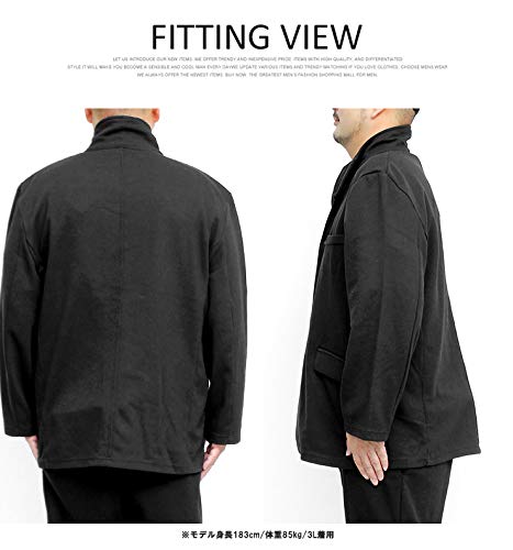 One Colors Men's Tailored Jacket, Plus Size, Stretch Calze Material, 2B Sweat Jacket, Size 3L, Navy