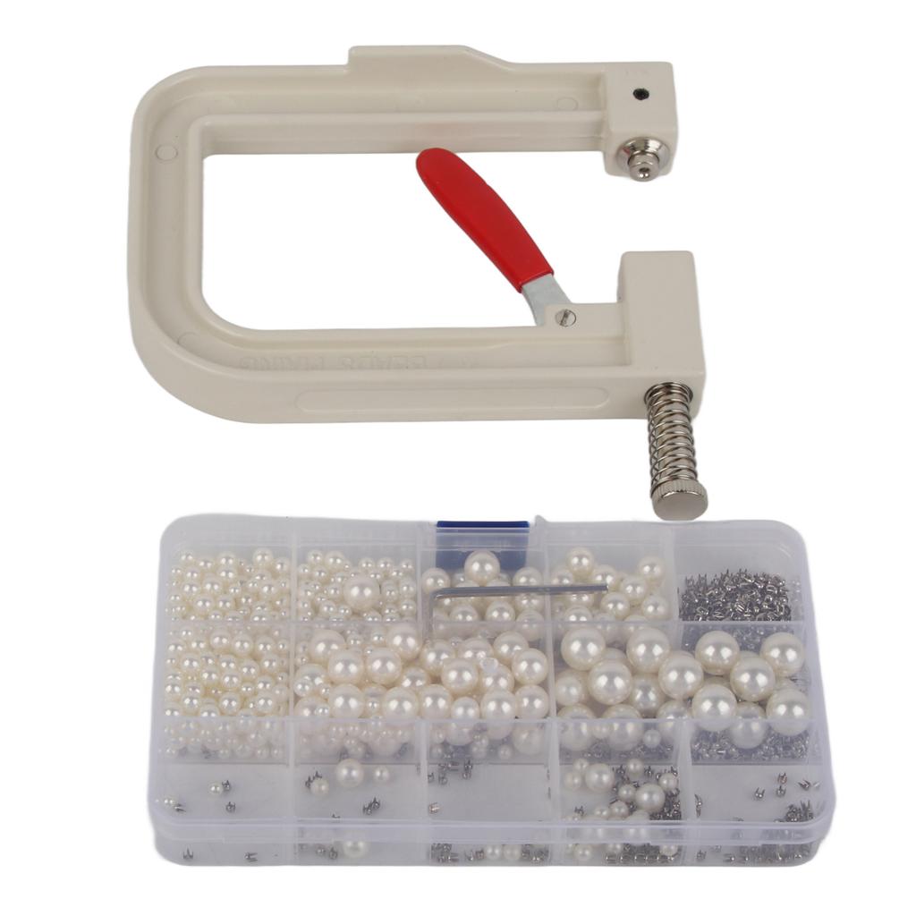 Pearl Setting Machine Kit with Hand Press Machine Pearls Accurate Positioning Manual Pearl Setting Machine for DIY