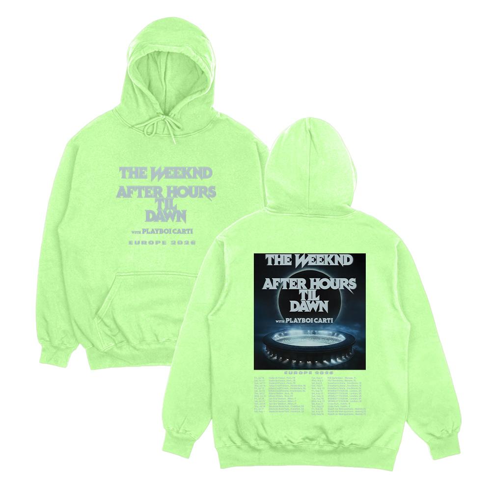 TheWeeknd Tour Hoodie After Hours Til Dawn Europe 2026 Print Pullover Men Women Streetwear Fashion Oversized Hip Hop Sweatshirt