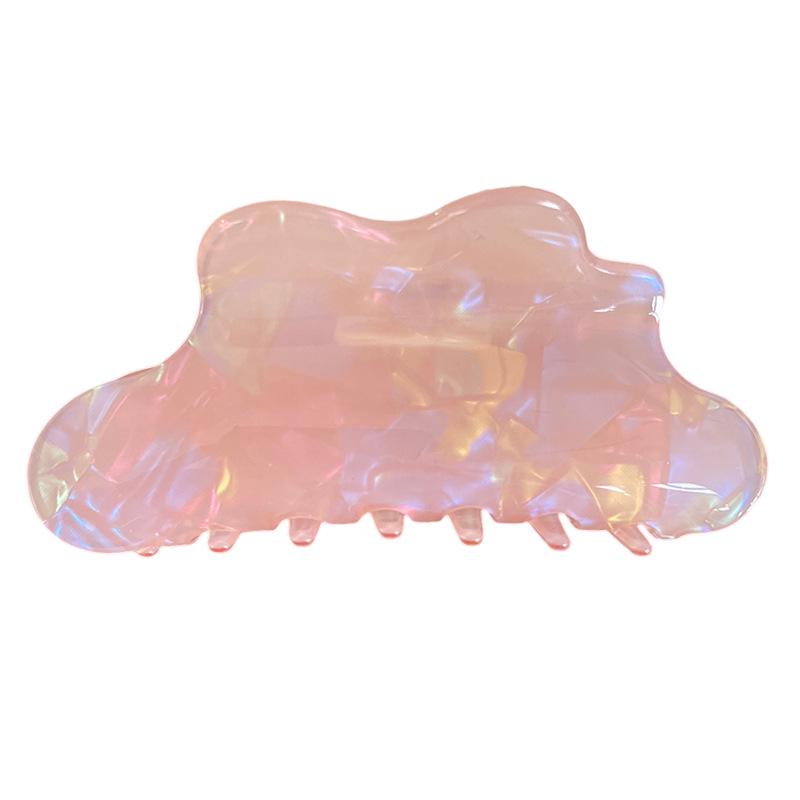 Iridescent Mermaid Claw Clip: Medium Acetate Hair Accessory for Women, Designed for Thin Hair