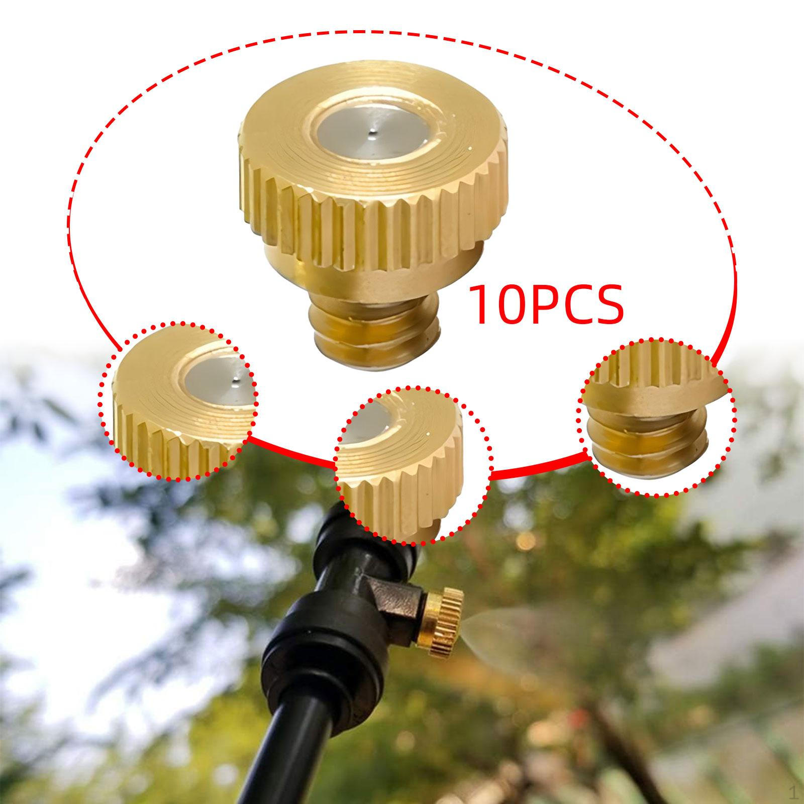 

10 шт. латунных распылительных насадок для распыления тумана, распыляющие головки для распыления воды, эффективные аксессуары 0.5mm