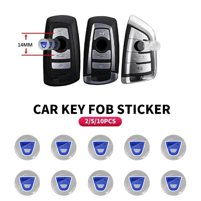

Наклейка на ключ автомобіля Емблема брелока автоматичного керування Аксесуари для Dacia Duster Logan Sandero Lodgy Dokker Stepway Mcv 2 Solenza Largus 1300 10Pcs
