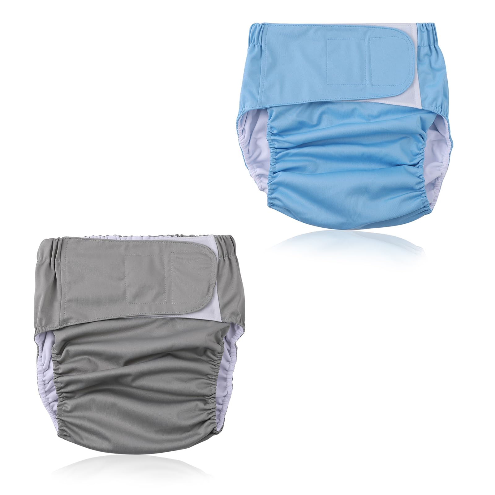 

Pureseek Adult Diaper Covers with Velcro Nursing Care Diaper Covers for Adults and Cloth Set of 2 Closure, Diapers,