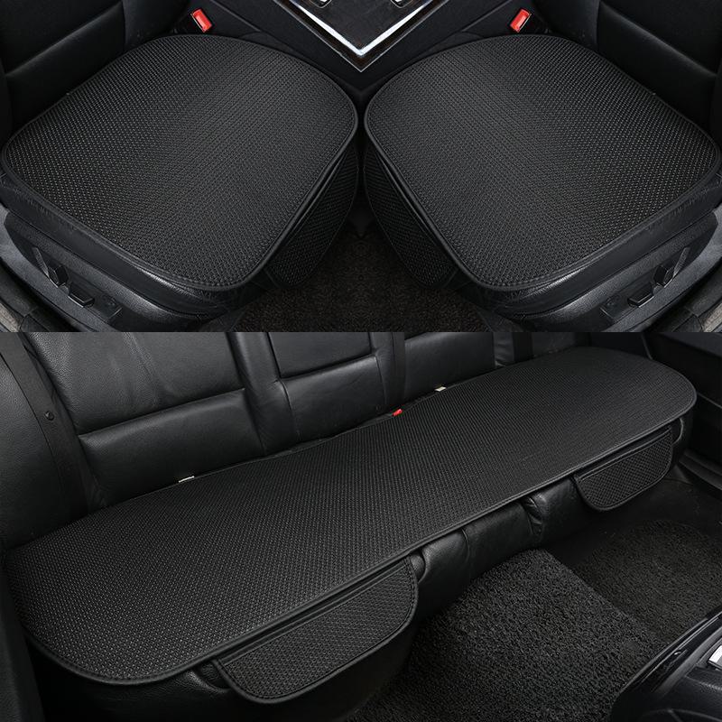Ice Silk Car Seat Cushion Set - Universal, Non-Slip, Breathable, Backless, All-Season Cooling Pad.