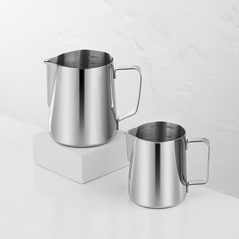 Stainless Steel Milk Frothing Jug Coffee Latte Art Milk Frother Pitcher Stainless Steel Measurement Jug Espresso Barista Tool