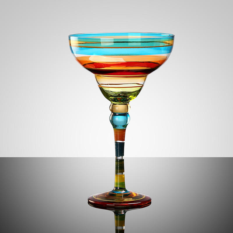 Handmade Colorful Crystal Glasses Creative Cocktails Margarita Glasses Champagne Home Bar Decorative Drinks