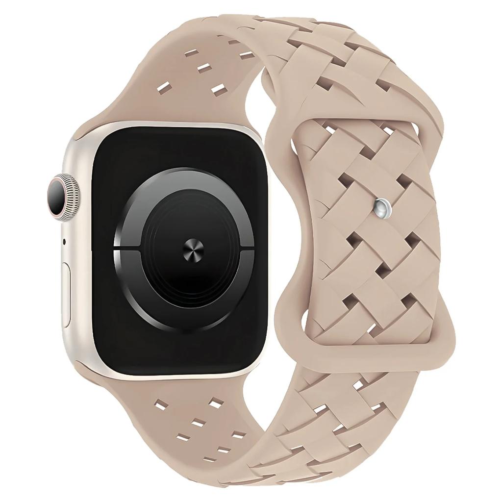 Silicone Strap for Apple Watch Band Ultra 2 49mm 46mm 45mm 44mm 42mm Sport Breathable Bracelet For IWatch Series 10 9 8 7 6 SE 5