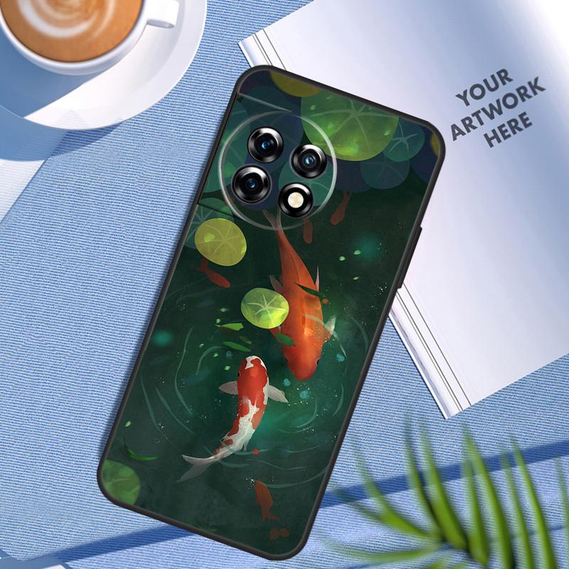 Koi Carp Fish Painting Case For OnePlus Nord CE 5 3 4 Lite N20 N30 OnePlus 15 13 12 11 10T 13T 13R 8 9 10 Pro Cover