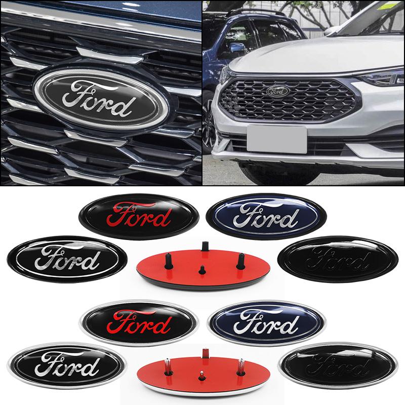 Car Front Hood Emblem Rear Boot Badge Front Grille Logo For Ford F150 F250 Focus MK2 Fiesta MK7 Ranger Mondeo Auto Accessories