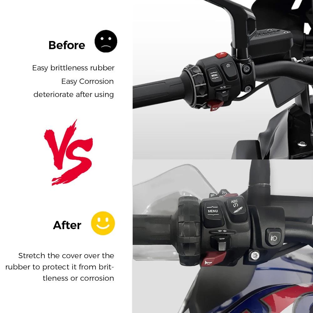 For BMW R1300GS R1250GS F900GS R1200GS LC ADV F850GS F900R R1250RS MOTORRAD MULTI CONTROLLER PROTECTOR Rubber Cover for Handle