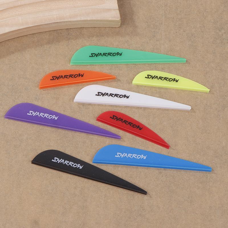 20Pcs 3In Archery Arrow Feather Plastic Feather Rubber Vanes Fletching For Diy Archery Hunting Targeting Arrow Shaft Accessories