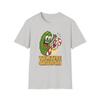 Unisex Softstyle T-Shirt Funny Pickle Candy Cane Yuletide Holiday Christmas