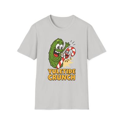 Unisex Softstyle T-Shirt Funny Pickle Candy Cane Yuletide Holiday Christmas