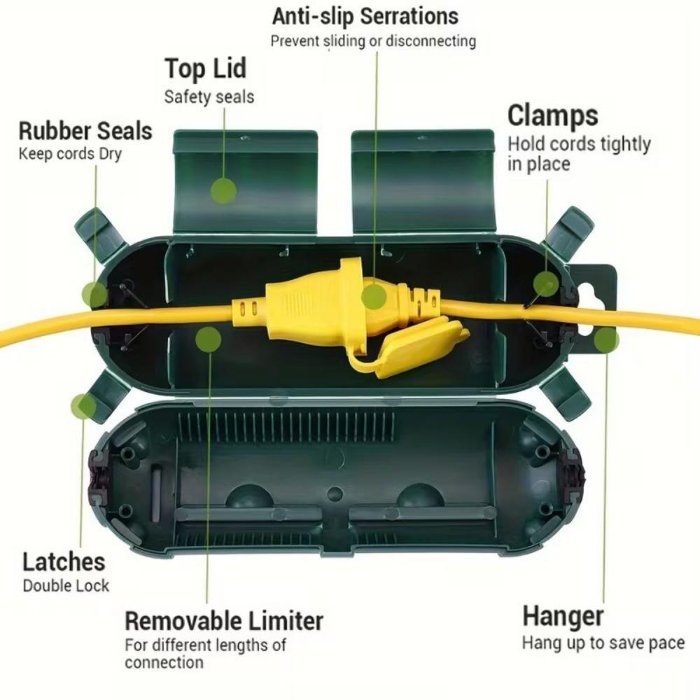 Waterproof Junction Box Weather Proof Sealed Electrical Connection Box ABS Extension Cord