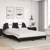 Bed Frame  Viana  without Mattress Black and White 160x200 cm Faux Leather