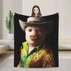 Super Soft Funny Meme Throw Blanket  John Pork Shoutout Design Comfortable Bedspread for Kids Bedroom or Sofa Decor