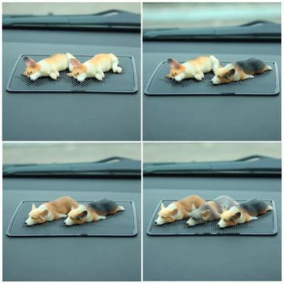 Cruscotto per auto, giocattoli per cani, accessori, decorazioni, squisito mini Corgi in resina, bambola, decorazioni per interni auto, simpatico cucciolo