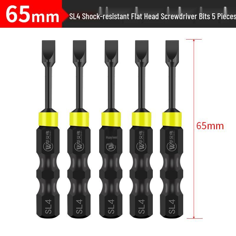 Impact-Resistant Slotted Drill & Screwdriver Bit for Electric and Pneumatic Tools