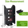 4Pack 2x4 Deck Railing Brackets, 18-Gauge Steel Black Powder Coated Fence Rail Connectors for Wood Post, Indoor Outdoor Use, Screws Not Included