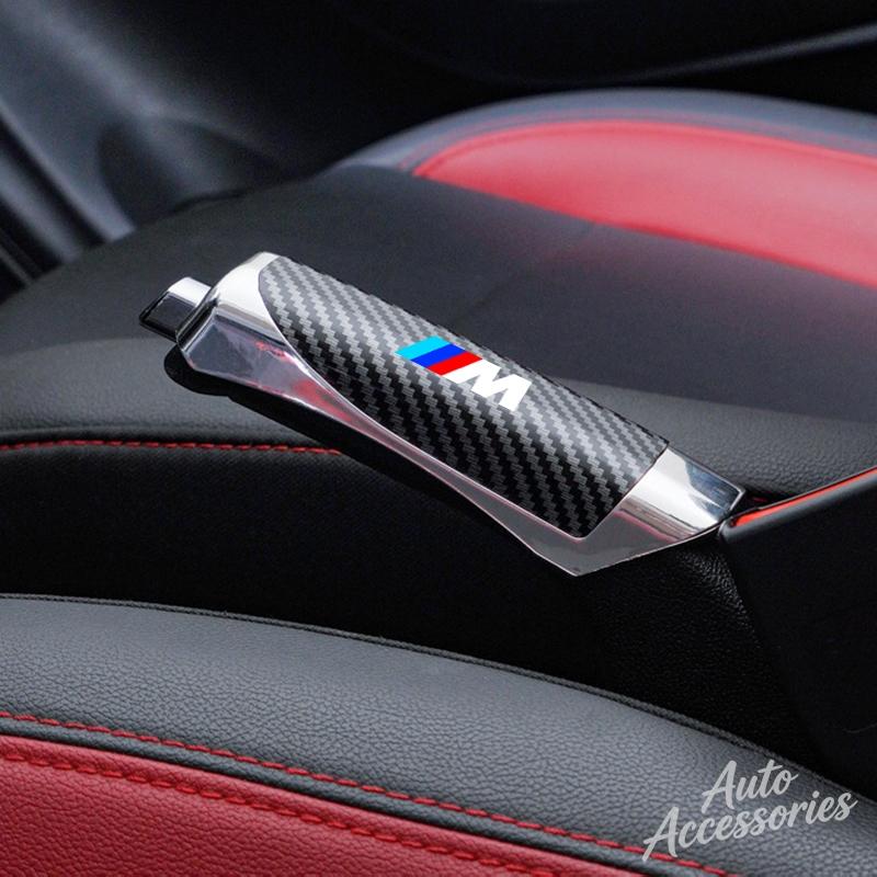 AAACD1 ABS Car Carbon Fiber Hand Brake Grips Protection Cover For BMW M Performance E46 E90 E60 F10 F30 E39 E36 F20 E87 G30 E92 E91 X5
