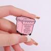 Pink Cartoon Coffee Maker Fax Machine Brooch - Creative Design Alloy Accessory for Fashion Clothes and Bags