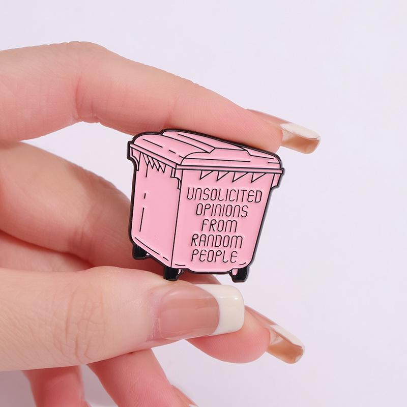 Pink Cartoon Coffee Maker Fax Machine Brooch - Creative Design Alloy Accessory for Fashion Clothes and Bags