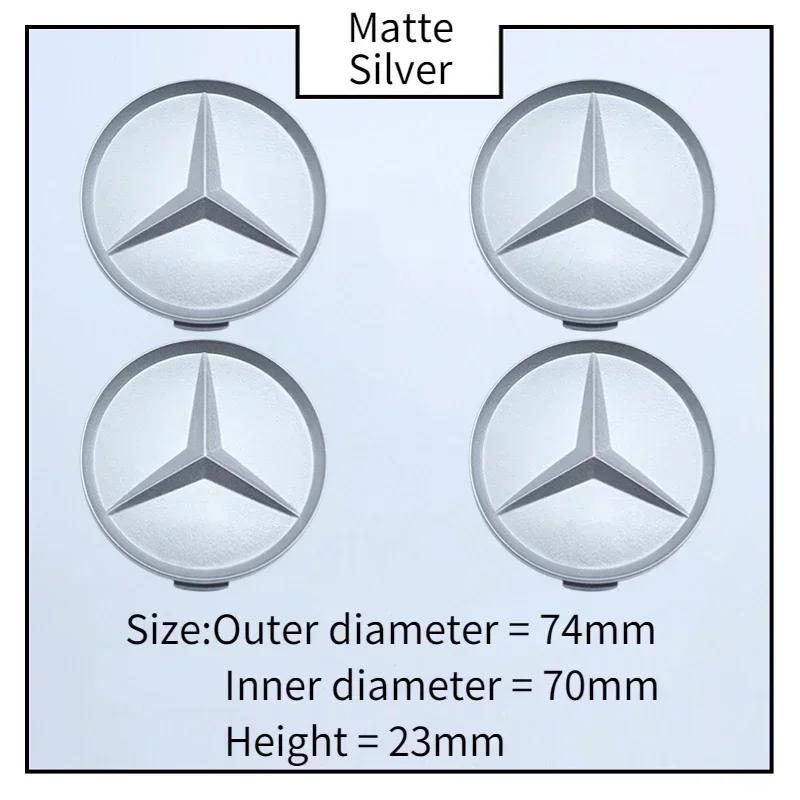 Car Sticker For Mercedes Benz W166 W212 W213 W246 W176 C260 C200 C300 C180 C63 W167 4Pieces Hub Accessories74mm ABS Car Wheel Ce