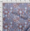 oneOone Cotton Flex Fabric Block & Geometric Ikat Print Fabric By The Yard 40 Inch