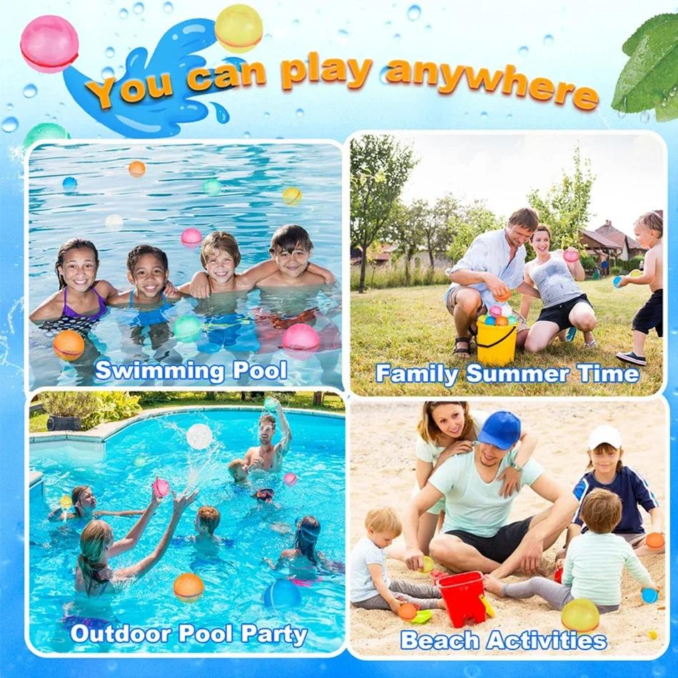 Children Summer Outdoor s water balloon rapid injection artifact play fights polo toys Round Sensory Durable Elastic Compression Bouncy
