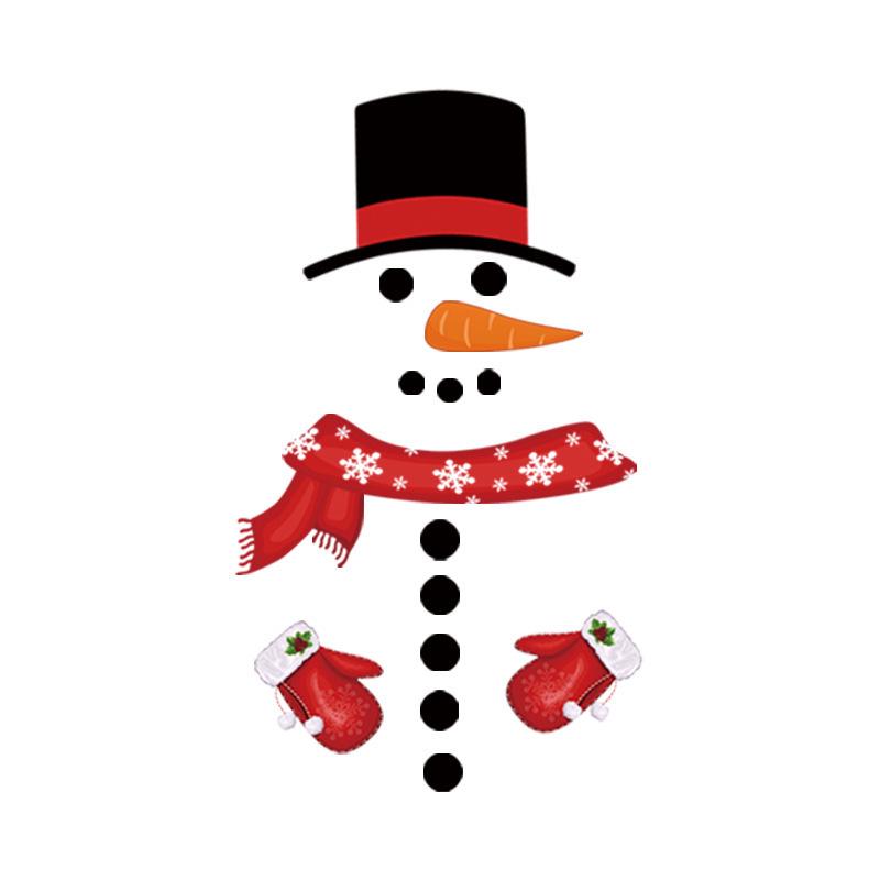 Self-Adhesive Snowman Wall & Window Sticker for Christmas Decoration