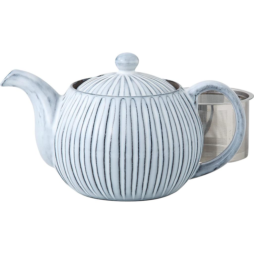 Hasami Ware Kirihigi Teapot and Stainless Steel Tea Strainer Approximately Matte Made In Product Number 14715 Set, 500ml, Ceramic, Plain, Simple,