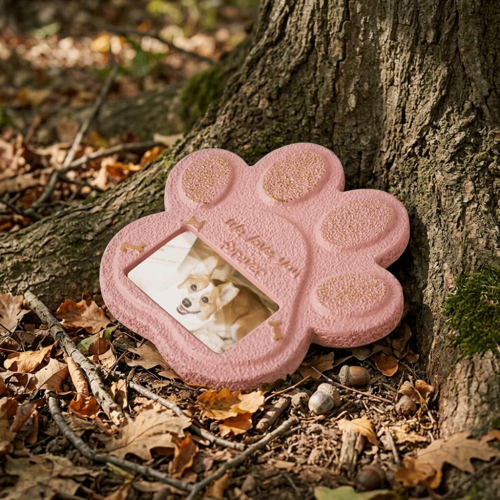 Cement Dog Tombstone Heart Cat Grave Marker Pet Loss Gift Pet Memorial Stone Garden