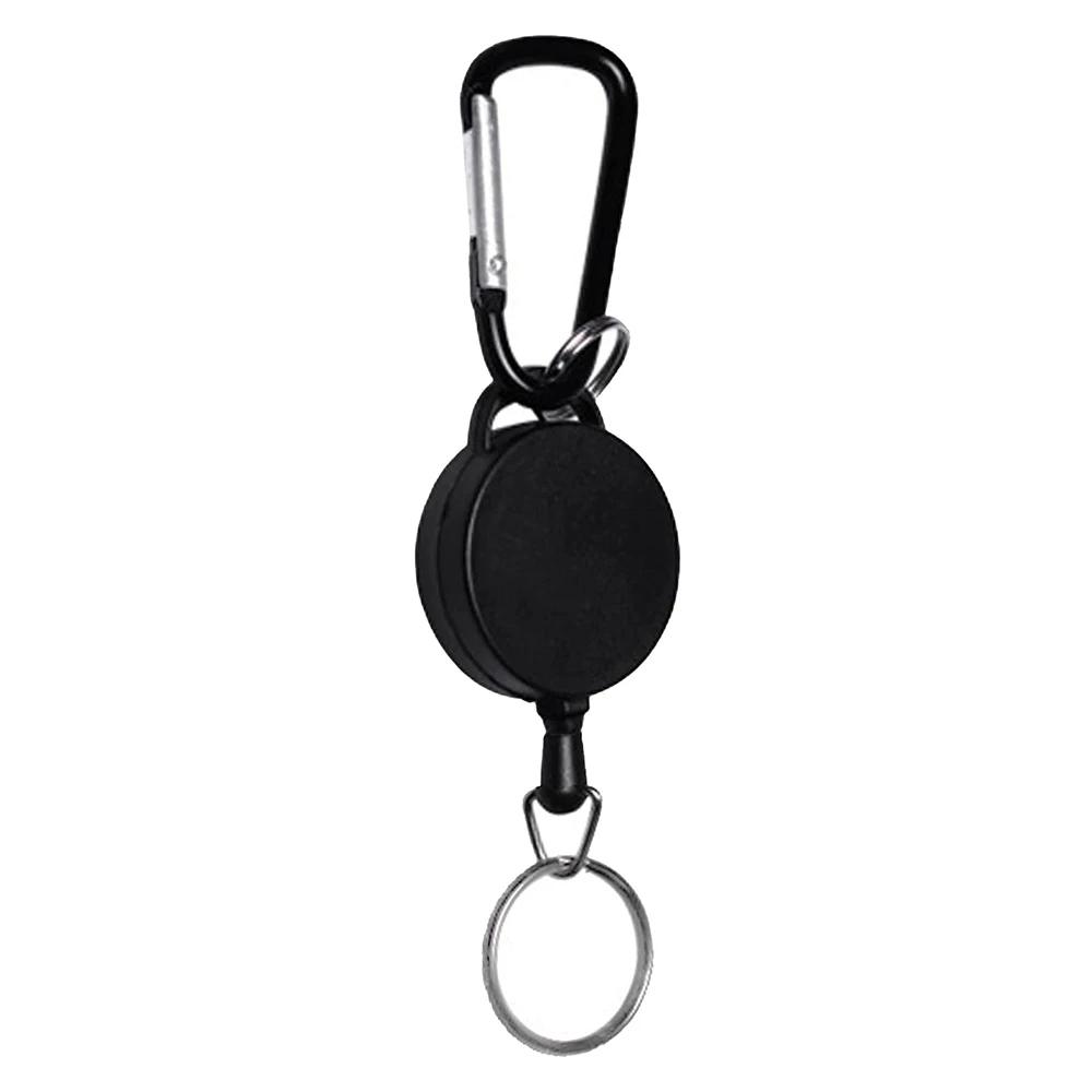 Portachiavi Retrattile in Filo Metallico Bobina Badge Estraibile Cordino per Badge Identificativo Porta Badge con Nome Bobine Catena Elastica Portachiavi da Esterno