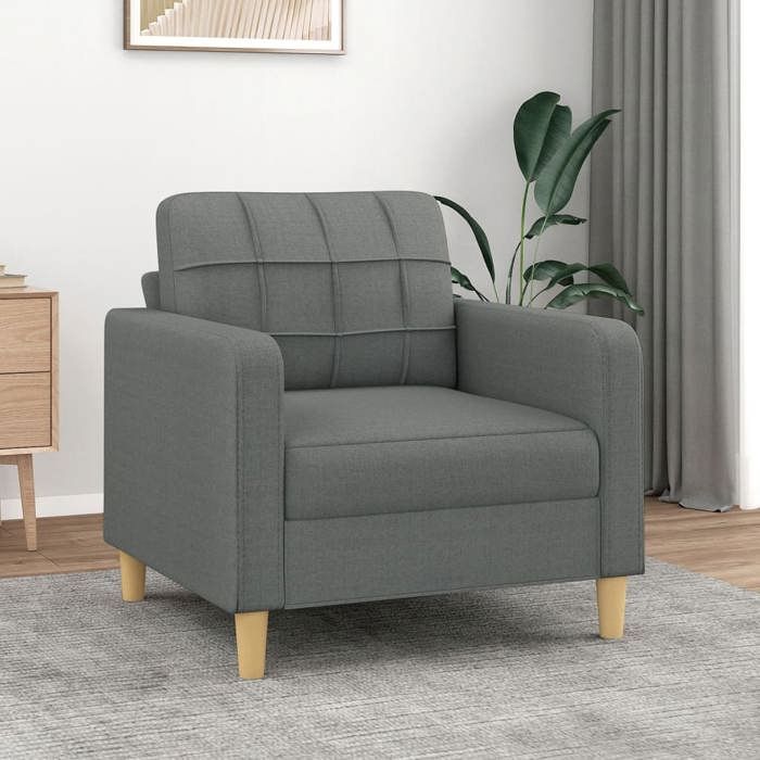 VidaXL Armchair Dark Grey 60 Cm Fabric, Armchair, Tub Chair, Club Chair, Sofa, Comfortable Sofa, Seat of 359076