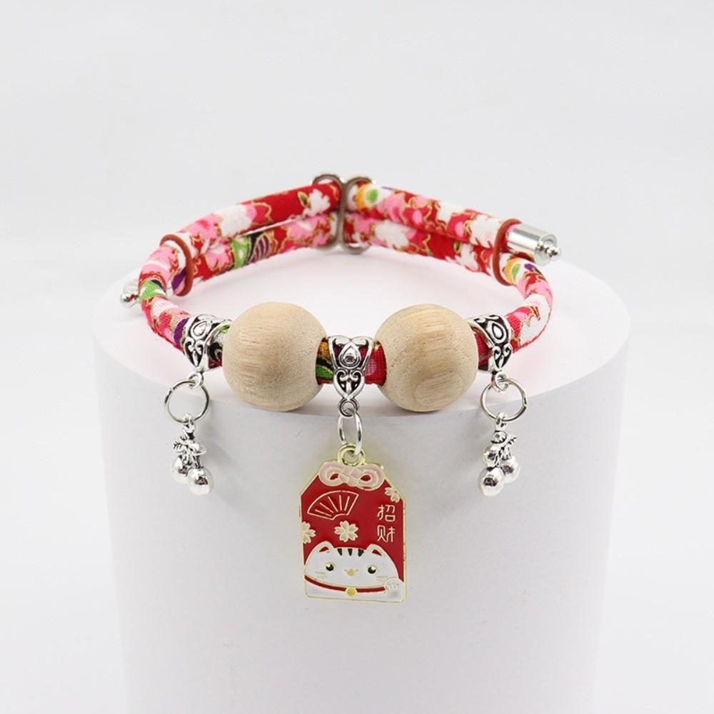 Wear Resistant Flea&Tick Pet Collar Insect Repellent Camphor Pet Necklace Cute Wood Cat Collar