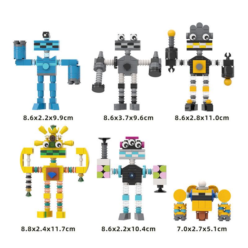 MOC My Singing Monster Baustein-Sets Musik Roboter Chor Spiel Steine Cartoon Monster Steine Montage Spielzeug Kinder Geburtstagsgeschenk