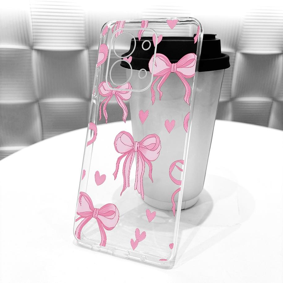 For Xiaomi Redmi 15C 5G 2025 Case Fashion Flower Bow Soft Silicone Clear Back Cover For Xiaomi Poco C85 5G Redmi15C 173MM Bumper
