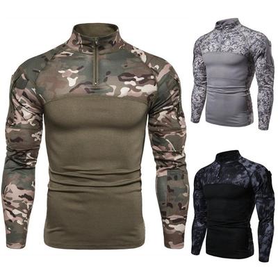 Men's Tactical Camouflage Athletic T-shirts Long Sleeve Men Tactical Military Clothing Combat Shirt Assault ArmyCostume