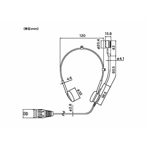 Audio-Technica PRO8HE Dynamic Microphone / Headset / Hypercardioid / Windscreen Included / XLR Output PRO8HE Black