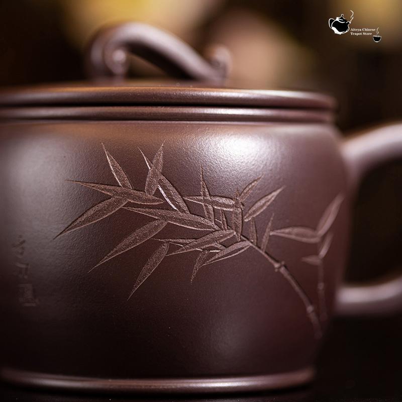 210 ml Yixing Purple Clay ceainic minereu brut noroi violet Ruyi Han oală de țiglă de uz casnic kung fu set de ceai filtru de ceai chinezesc