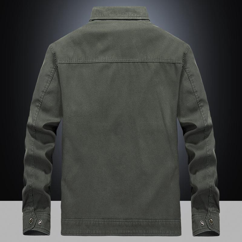 Spring and Autumn Men's Jacket Outdoor Tooling Casual Large Size Trend Men's Youth Washed Coat Men