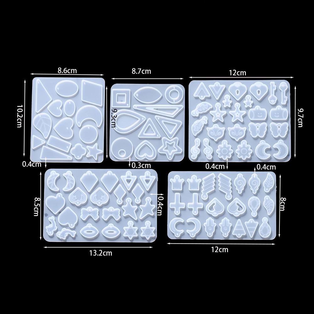 Earring Pendants Epoxy Resin Silicone Mold Heart Shape Mould for DIY Keychain Earring Pendant Jewelry Making Casting Crafts