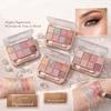 8pcs Eyeshadow Palette Set Available In Matte and Shimmer Finishes Featuring A Pearl Texture, Long Lasting and Highly Saturated Light Pink Tones