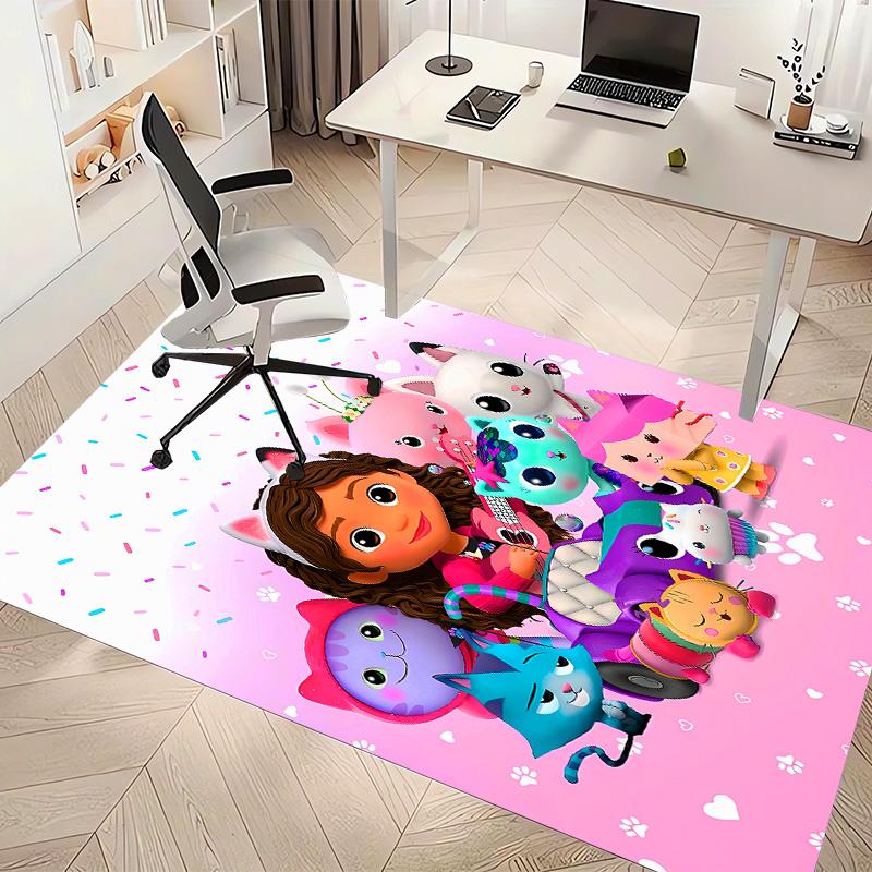 Gabby's Dollhouse2 Printed Absorbent Washable Carpet, Non-Slip Bathroom Mats, Kitchen Rugs, Yoga Mat,Living Room Entrance, Camping Picnic Rugs