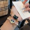 Xiaohongshu Black & White Cat Head Couple Bracelet – Cute Gift for Best Friends