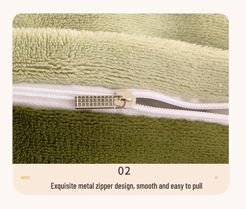 Čtyřdílná postelová sada z těžkého sametu: Dvoubarevné prošívání, plyšový a hřejivý povlak na přikrývku s prostěradly šetrnými k pokožce