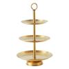 2 / 3 Layer Round Stainless Steel Gold and Silver Plate Fruit Dessert Cake Rack Tray Double Layer Tea Dessert Set Cake Tool