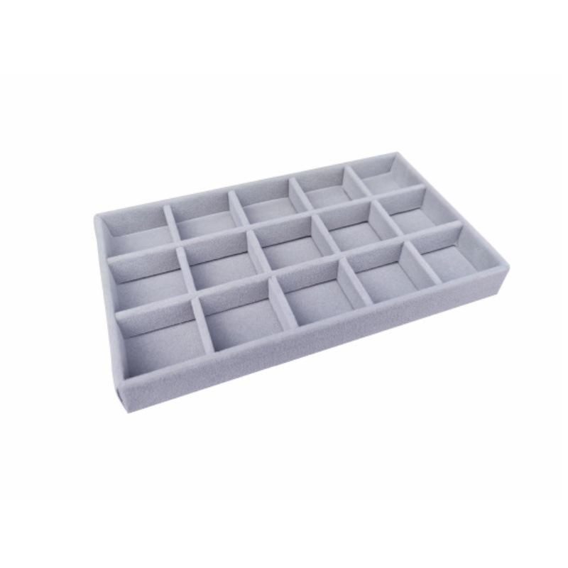 Jewelry Tray Jewelry Display Tray Gray Flannel Stud Earrings Display Dust Storage Props Drawer Jewelry Storage Box
