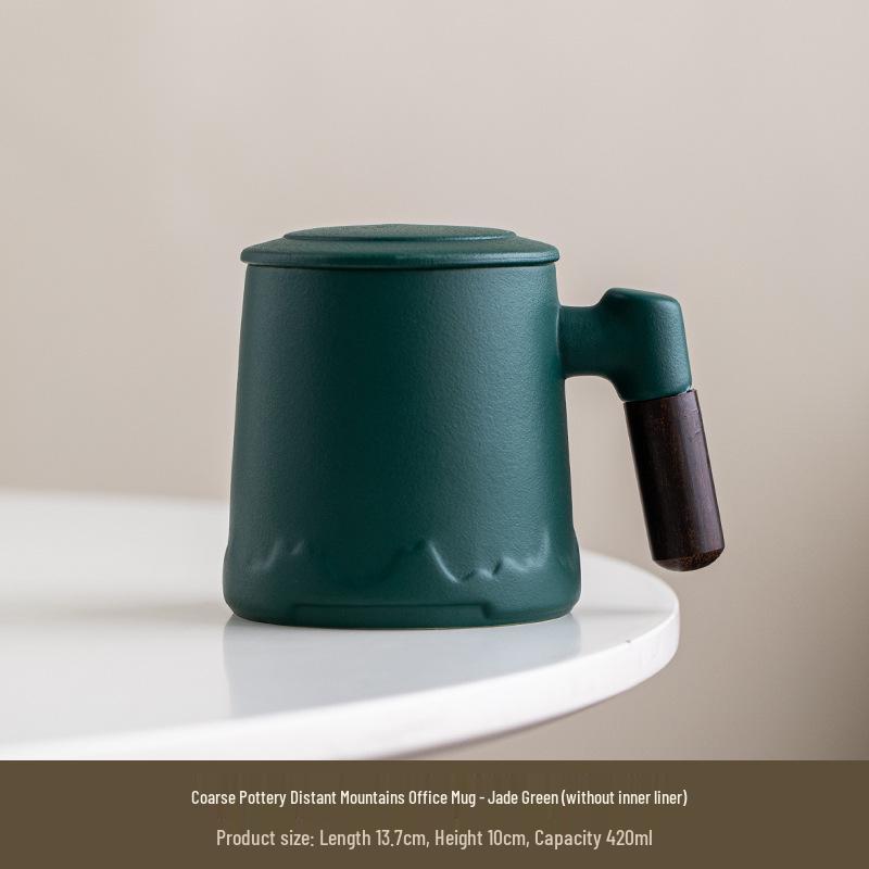 Ceramic Tea & Water Separation Mug with Lid and Filter - Ideal for Office or Personal Use, Perfect As a Business Gift
