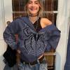 Women S Casual Hooded Zipper Sweatshirt Spider Web Spring Autumn
